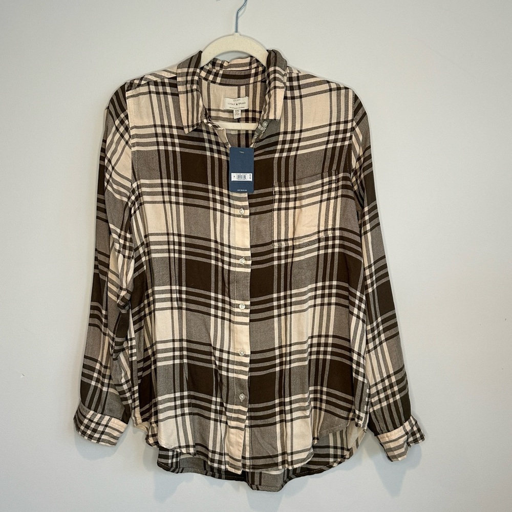 NWT Lucky Brand flannel shirt, size M